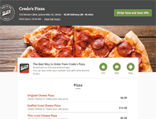 Tablet Screenshot of credospizza.com
